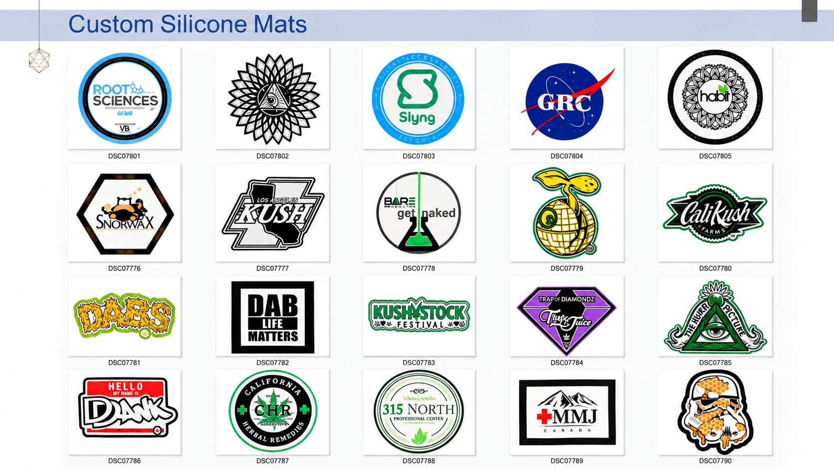 custom dab mat die cut shape